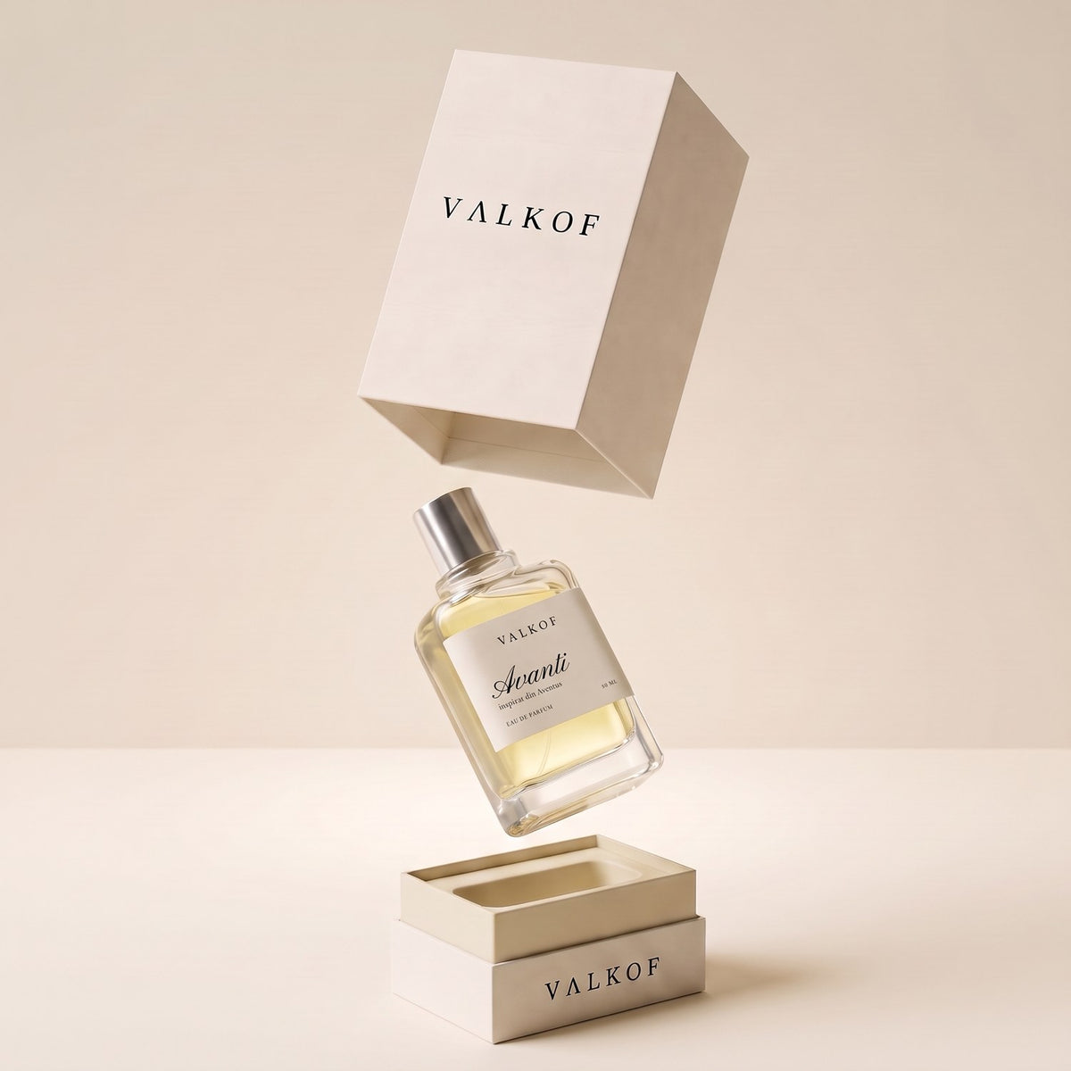 Sticla VALKOF de 50 ml și cutia ei