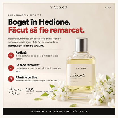 Bogat în Hedione, molecula care face parfumul remarcat